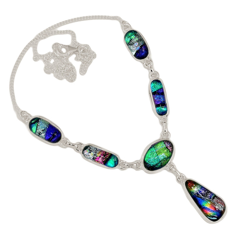 18.2" Dichroic Glass Necklaces - DICN4