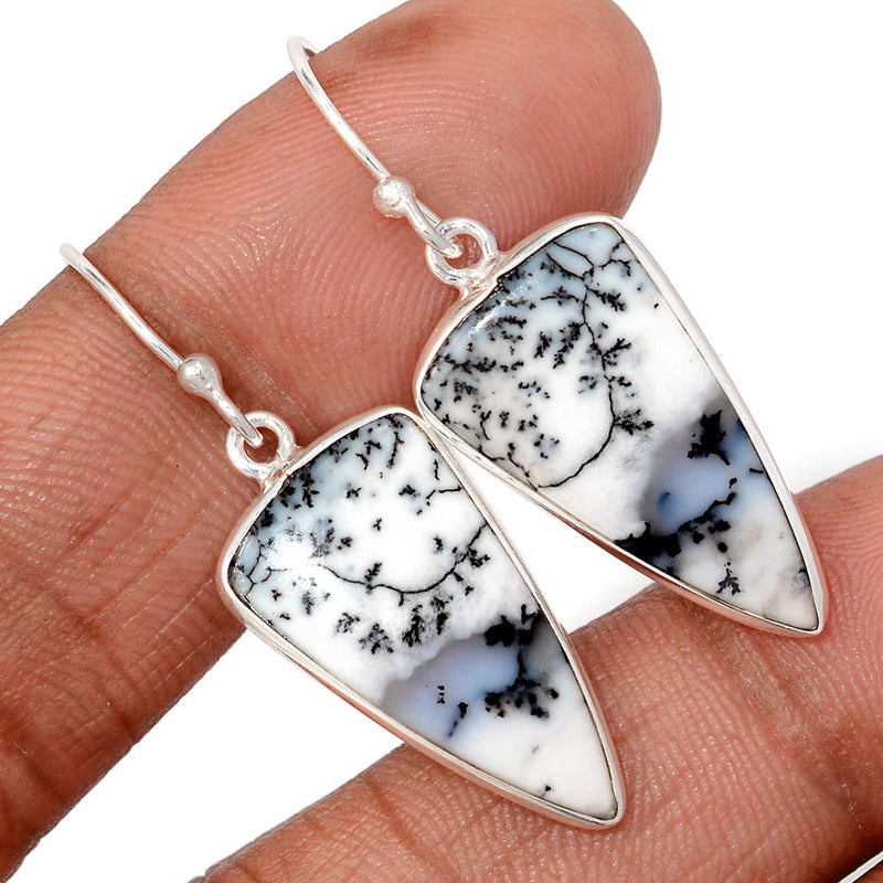 1.6" Lip Setting - Dendrite Opal Earrings - DROE2032