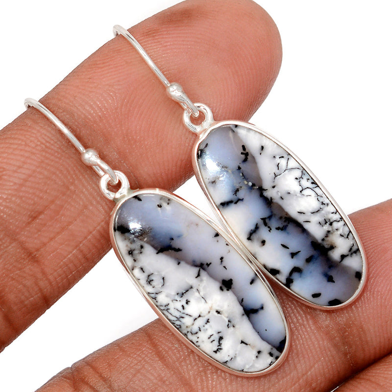 1.7" Lip Setting - Dendrite Opal Earrings - DROE2033