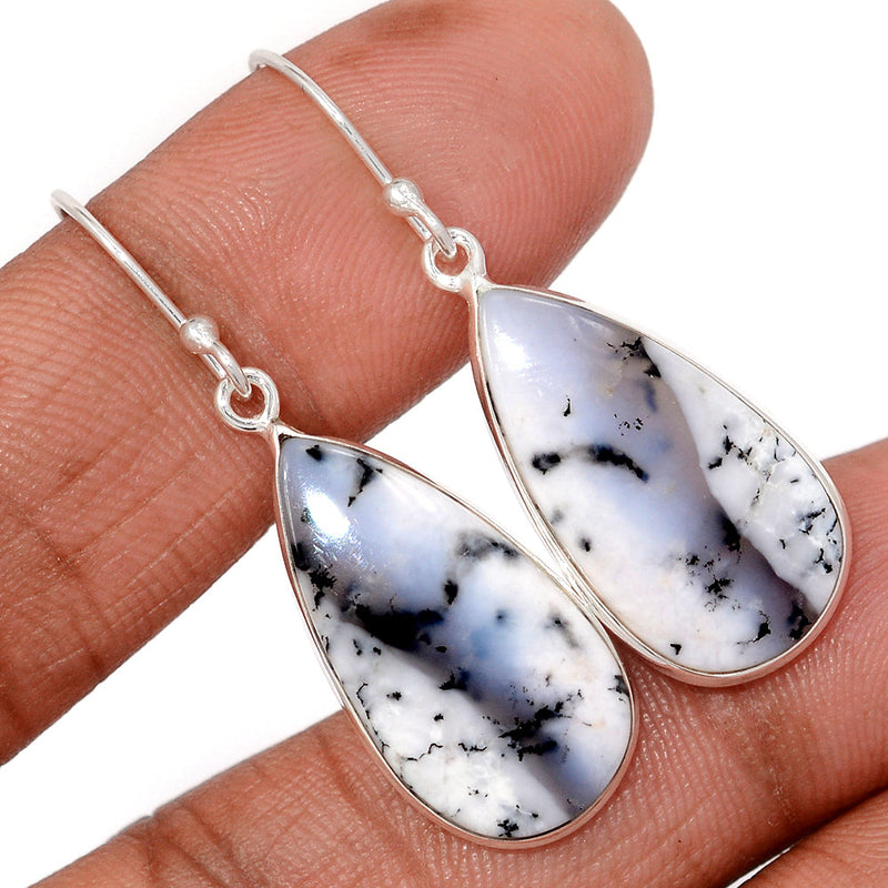 1.7" Lip Setting - Dendrite Opal Earrings - DROE2038