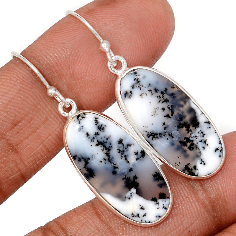 1.7" Lip Setting - Dendrite Opal Earrings - DROE2039