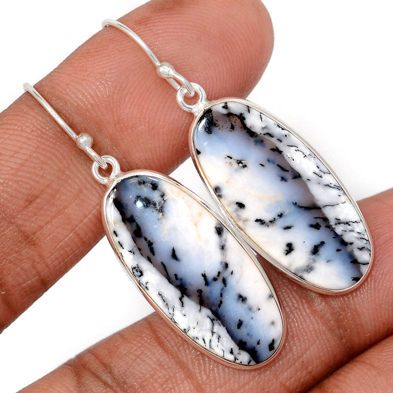 1.8" Lip Setting - Dendrite Opal Earrings - DROE2042