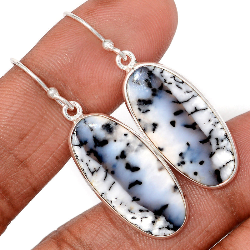 1.7" Lip Setting - Dendrite Opal Earrings - DROE2051