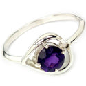 6*6 MM Round - Amethyst Faceted Ring - R5213A