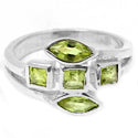 6*3 MM Marquise & 4*4 MM Square - Peridot Ring - R5179P