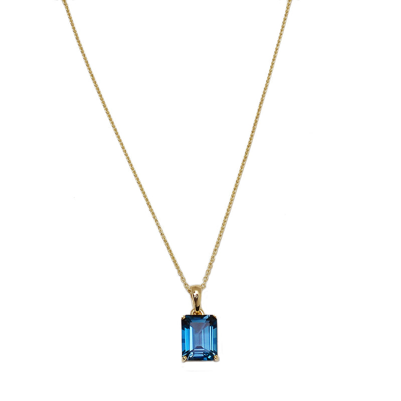 9k Solid Gold - London Blue Topaz Necklace - ND-N209LBT Catalogue