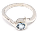 6*6 MM Round - Blue Topaz Ring - R5184BT