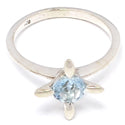 6*6 MM Round - Blue Topaz Ring - R5203BT