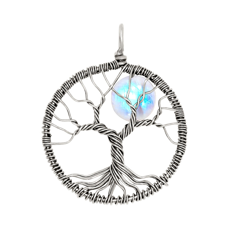 Tree Of Life - Rainbow Moonstone Pendants - ND-P5 Catalogue