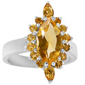 2*2 MM Round & 7*14 MM Marquise - Citrine Ring - R5292C