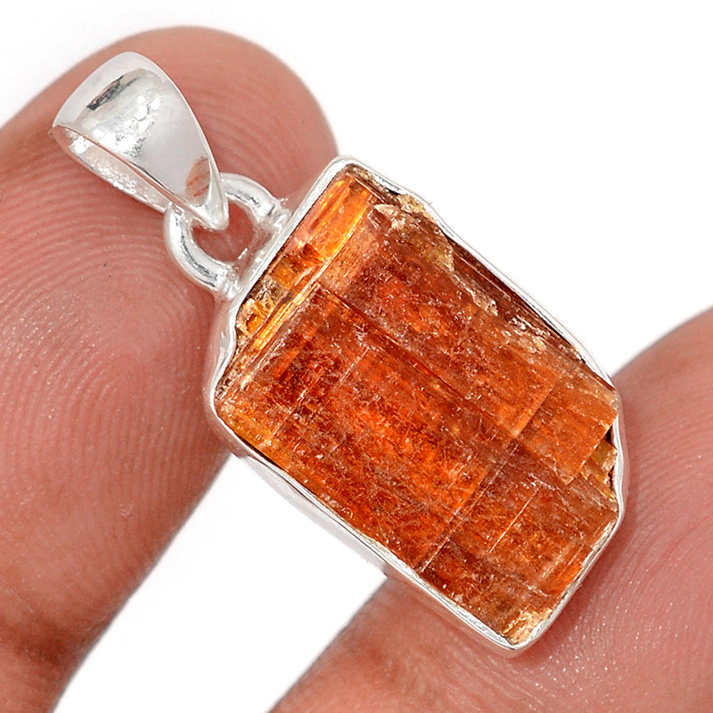 1.1" Orange Kyanite Rough Pendants - OKRP414