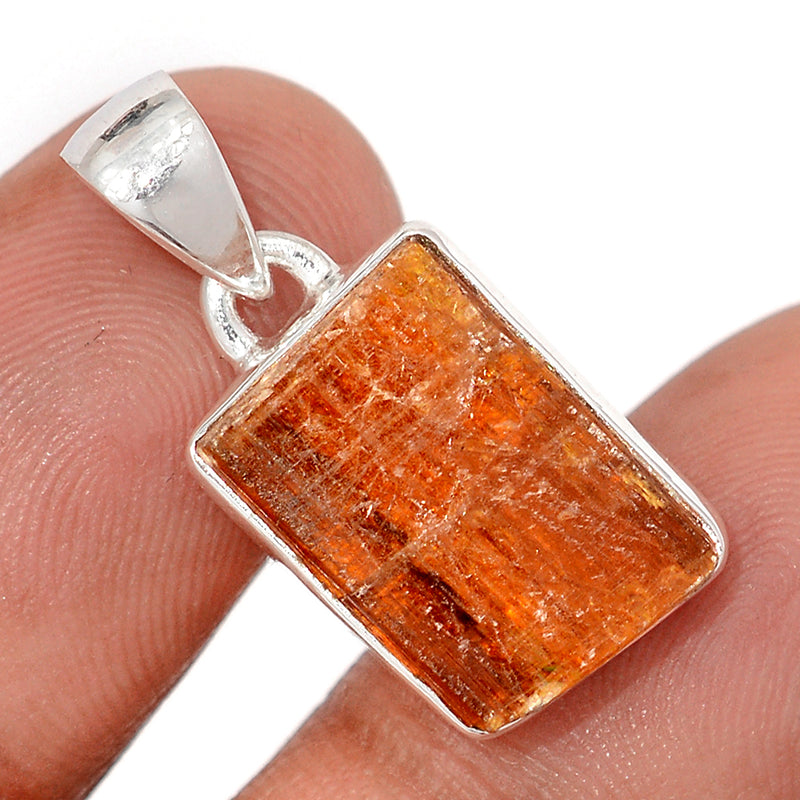 1" Orange Kyanite Rough Pendants - OKRP424
