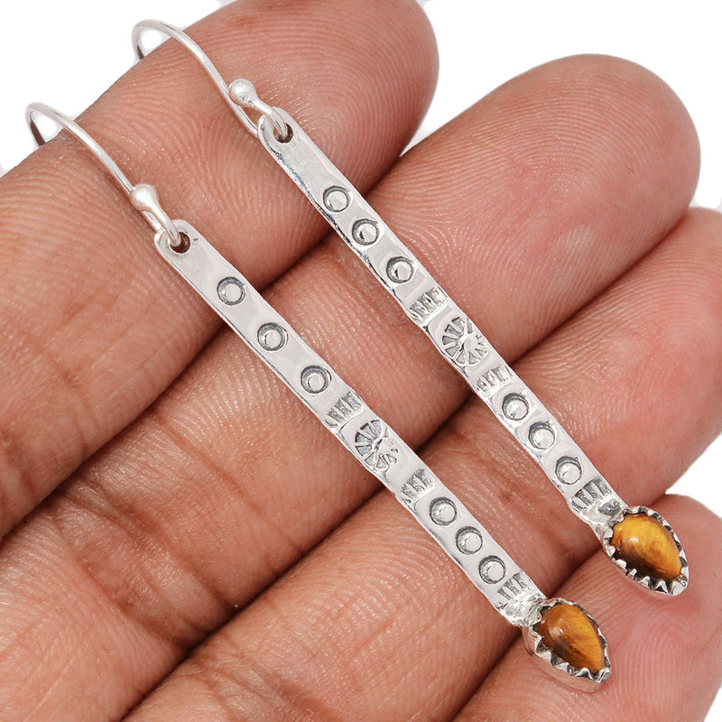 2.3" Southwest American - Tiger Eye Earrings - DSNE148