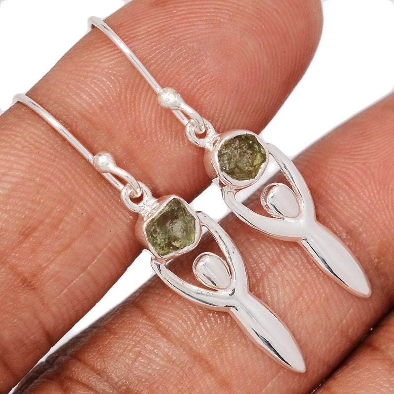 1.5" Goddess - Moldavite Earrings - DSNE160