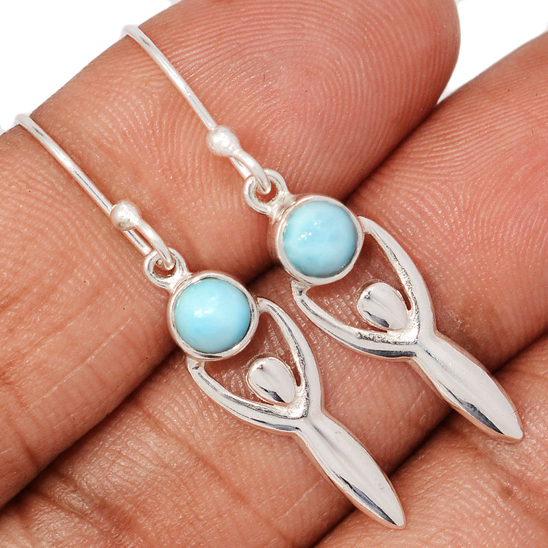 1.5" Goddess - Larimar Earrings - DSNE164