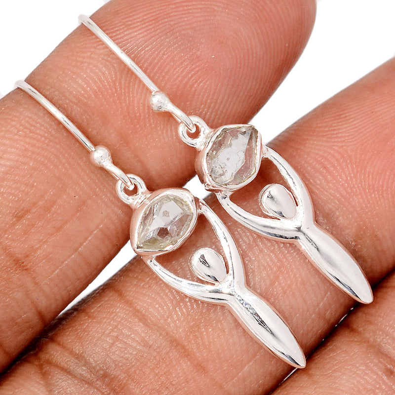 1.5" Goddess - Herkimer Diamond Earrings - DSNE165