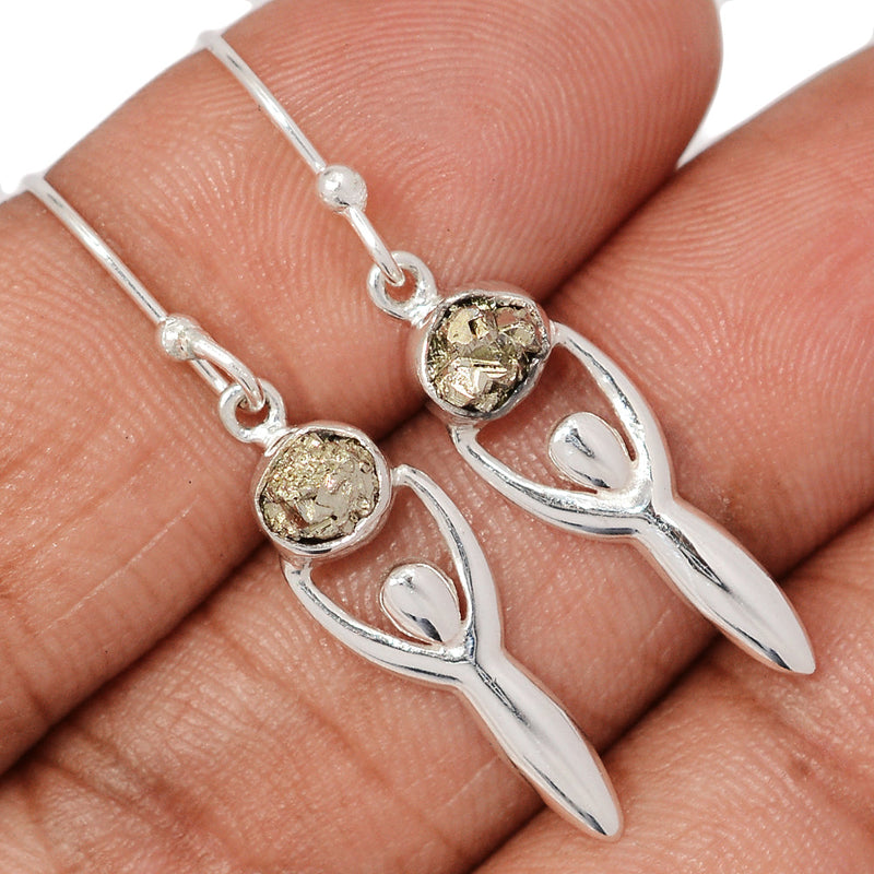 1.5" Goddess - Mexican Golden Pyrite Earrings - DSNE170