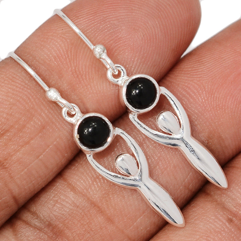 1.5" Goddess - Black Onyx Earrings - DSNE178