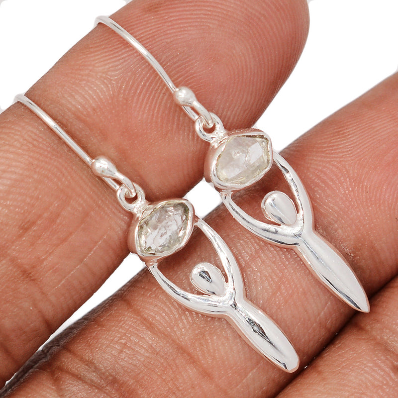1.5" Goddess - Herkimer Diamond Earrings - DSNE188