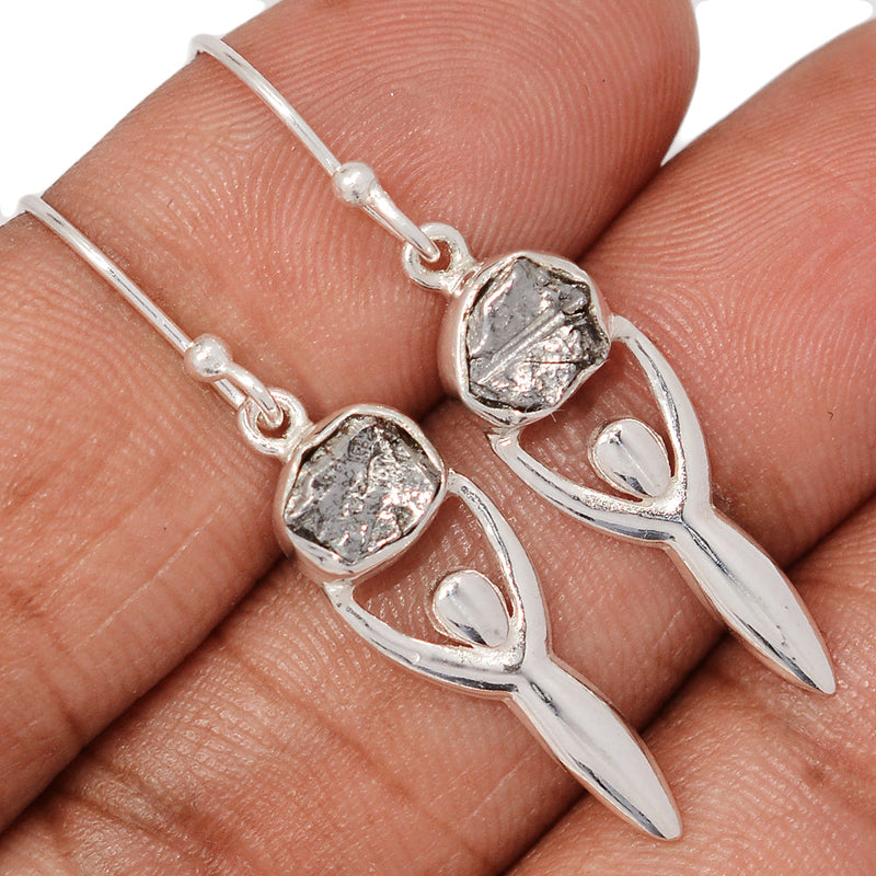 1.5" Goddess - Meteorite Campo Del Cielo Earrings - DSNE190