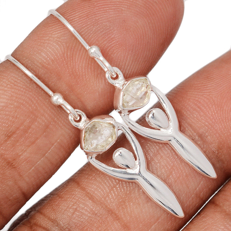 1.5" Goddess - Herkimer Diamond Earrings - DSNE192