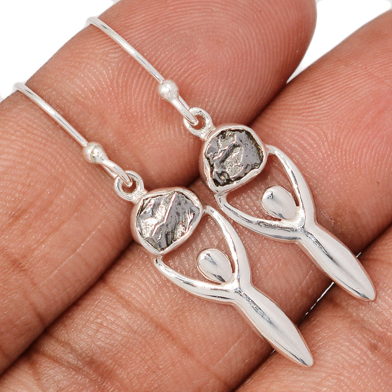 1.5" Goddess - Meteorite Campo Del Cielo Earrings - DSNE200