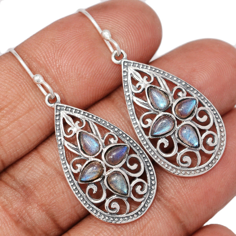 1.7" Southwest - Labradorite Earrings - DSNE216