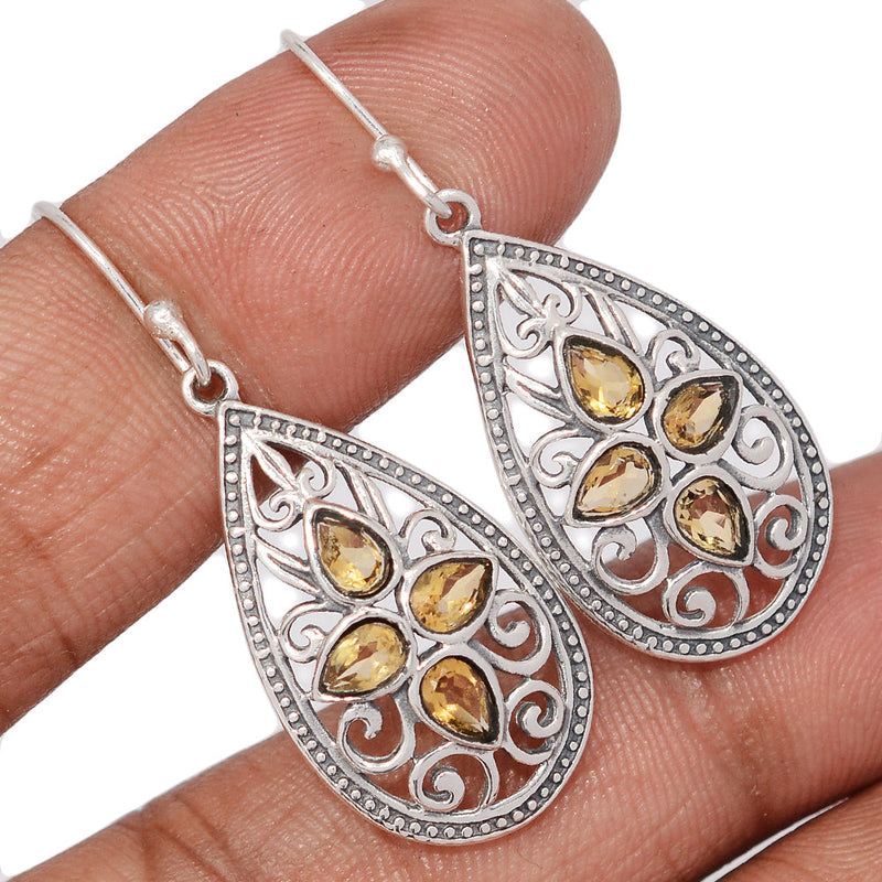 1.7" Southwest - Citrine Earrings - DSNE222