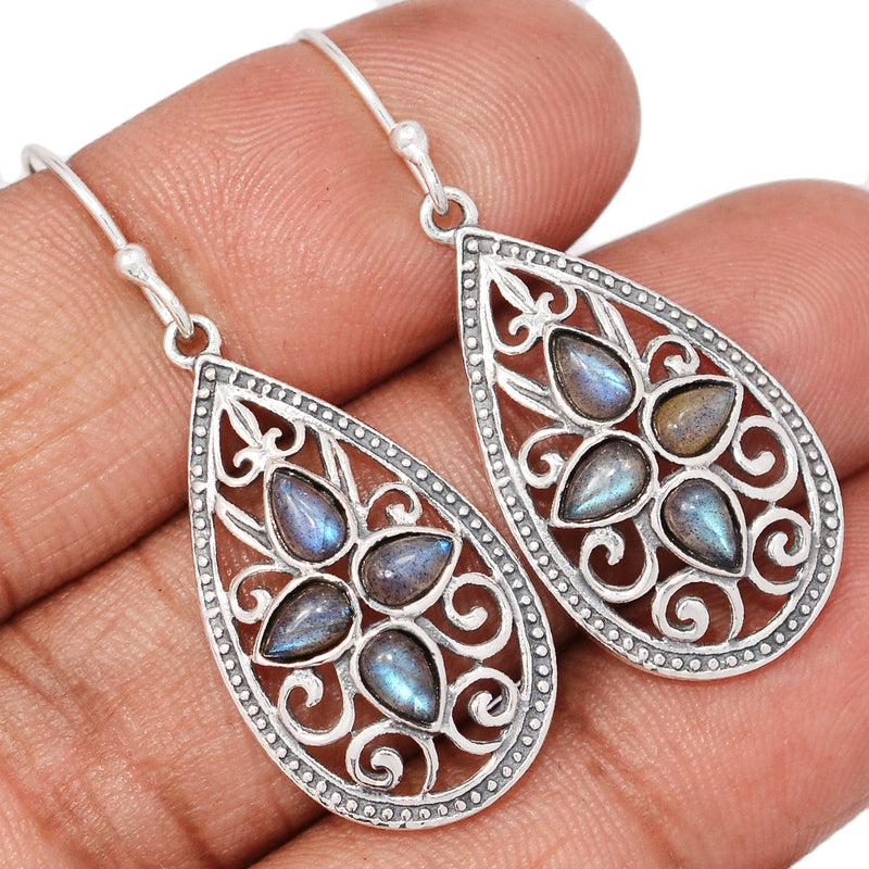 1.7" Southwest - Labradorite Earrings - DSNE225