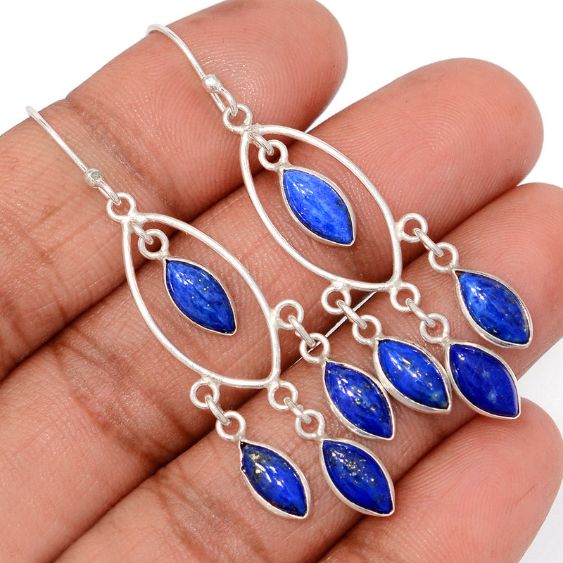 2.2" Jhumka - Lapis Lazuli Earrings - DSNE346