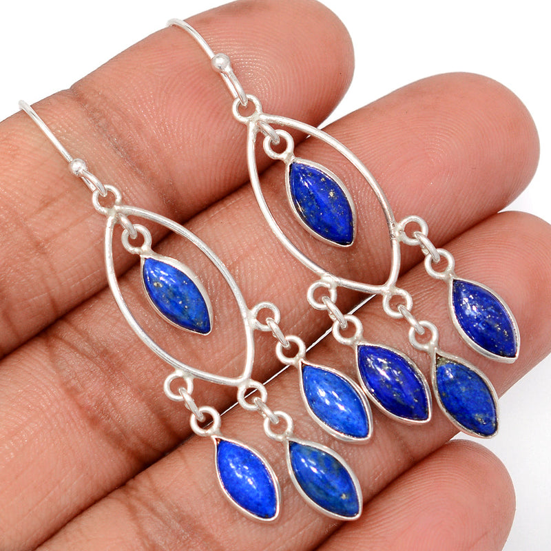 2.2" Jhumka - Lapis Lazuli Earrings - DSNE350