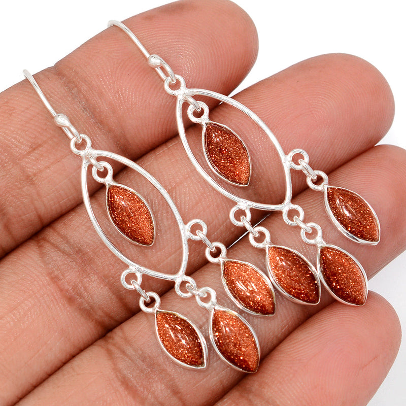 2.2" Jhumka - Brown Sun Star Earrings - DSNE357