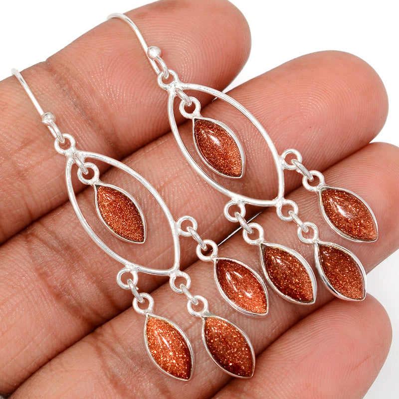 2.2" Jhumka - Brown Sun Star Earrings - DSNE372