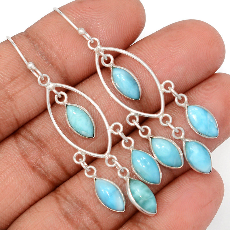 2.2" Jhumka - Larimar Earrings - DSNE374