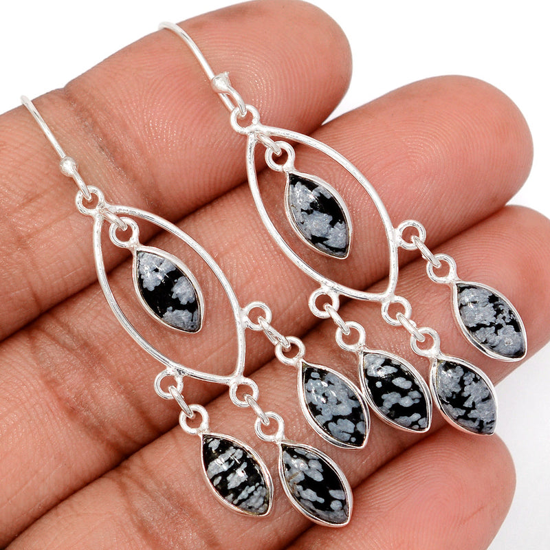 2.2" Jhumka - Snowflakes Earrings - DSNE375
