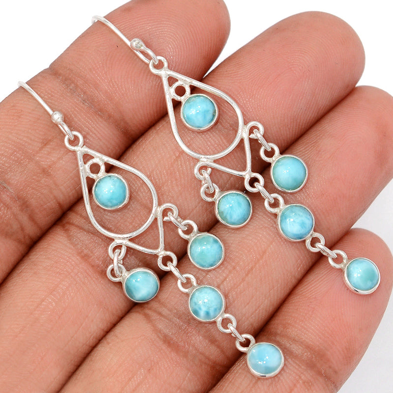 2.5" Jhumka - Larimar Earrings - DSNE381