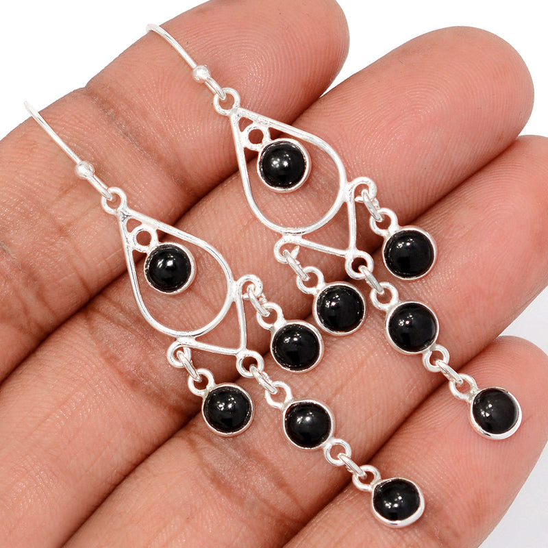 2.5" Jhumka - Black Onyx Earrings - DSNE382