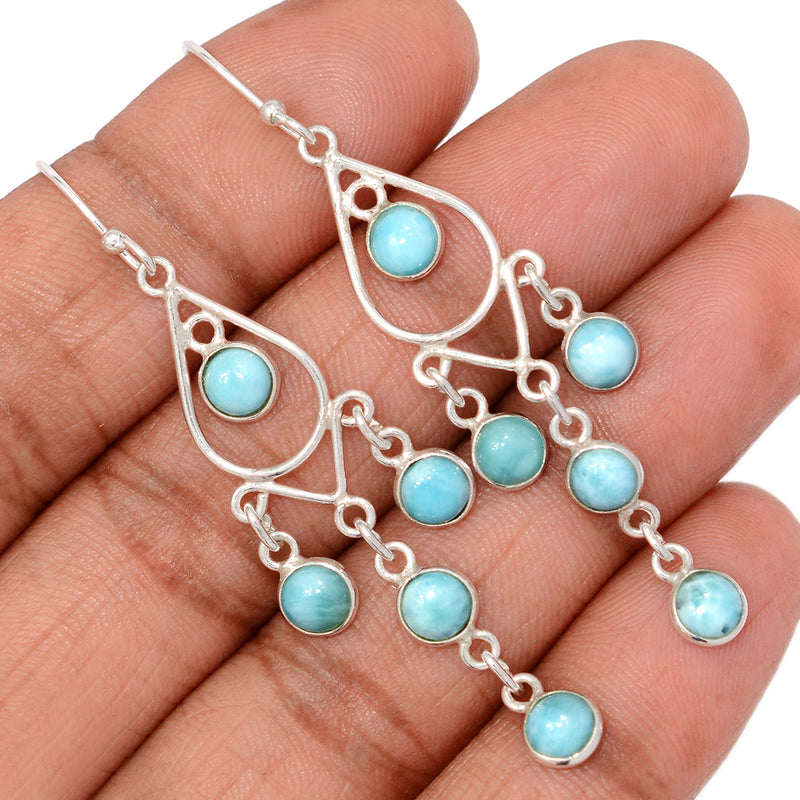 2.5" Jhumka - Larimar Earrings - DSNE393