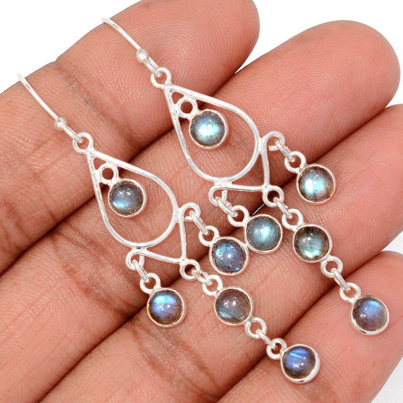 2.5" Jhumka - Labradorite Earrings - DSNE399