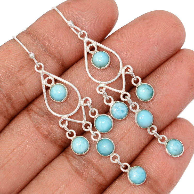 2.5" Jhumka - Larimar Earrings - DSNE407