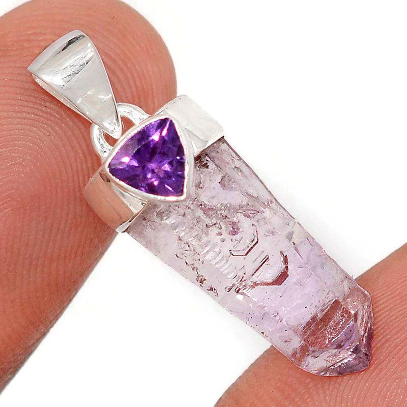 1.2" Vera Cruz Amethyst & Amethyst Faceted Pendants - DSNP2092