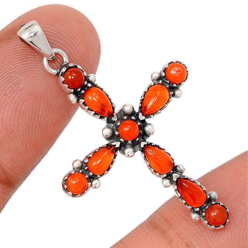 1.6" Cross - Carnelian Pendants - DSNP2118