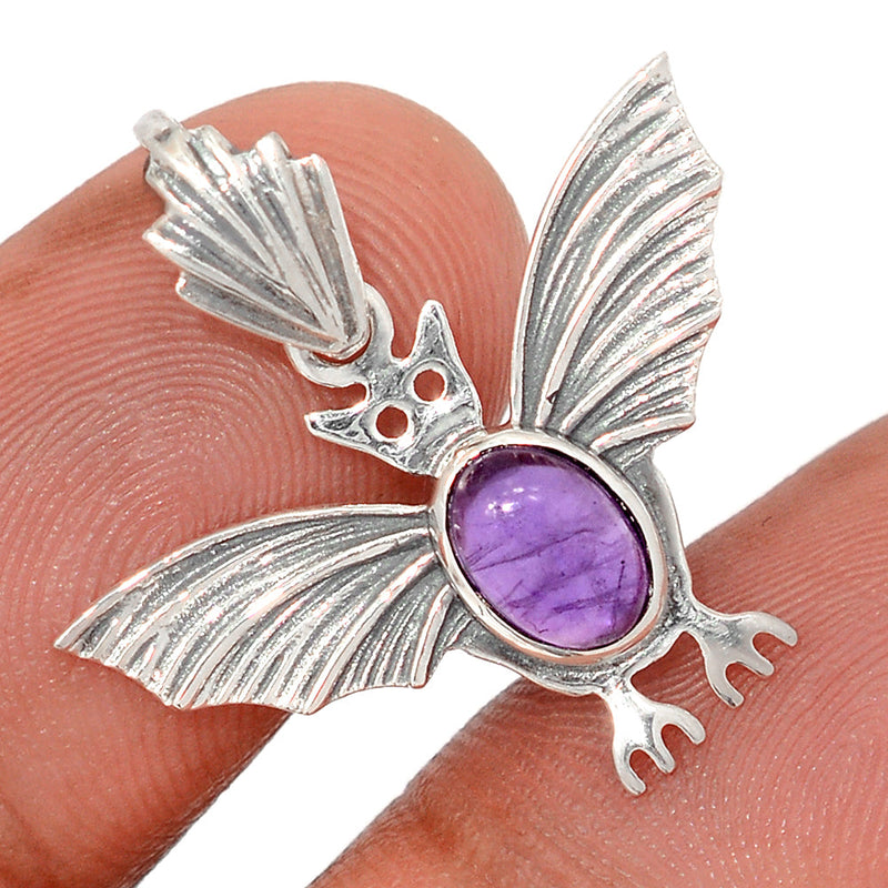 1" Bat - Amethyst Pendants - DSNP2153