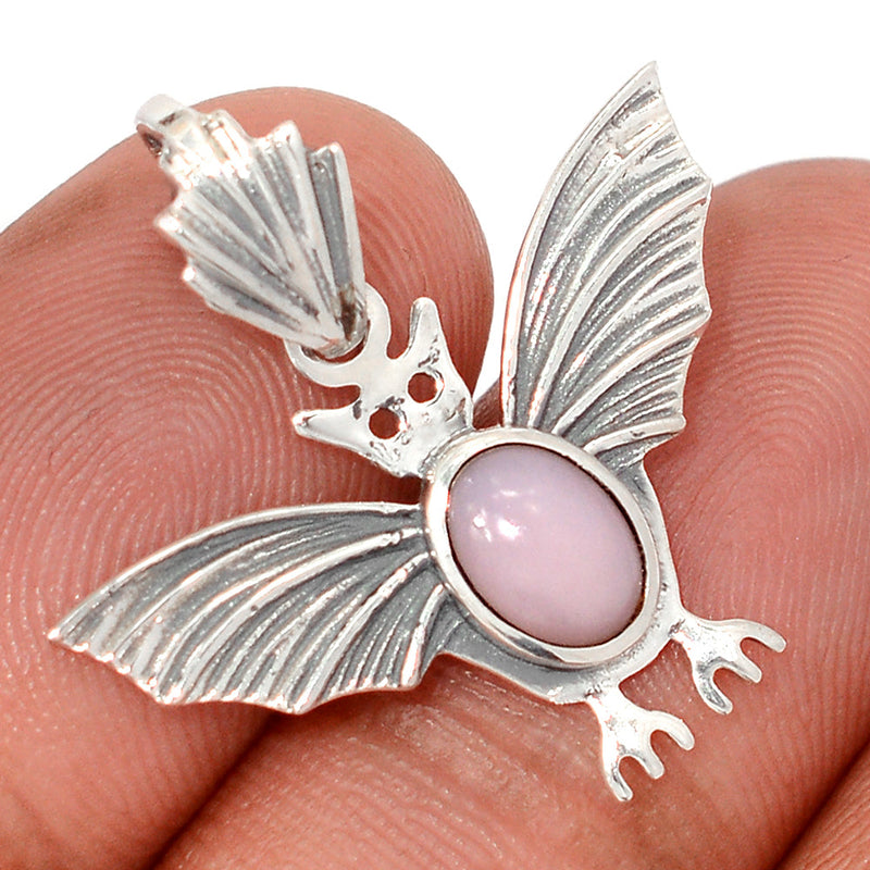 1" Bat - Pink Opal Pendants - DSNP2163