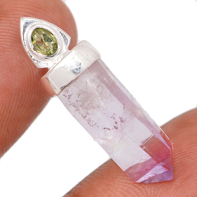 1.1" Designer - Vera Cruz Amethyst & Moldavite Pendants - DSNP2301