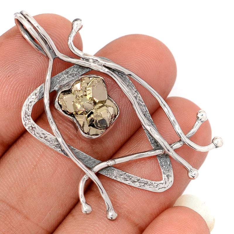 1.8" Designer - Mexican Golden Pyrite Pendants - DSNP2413