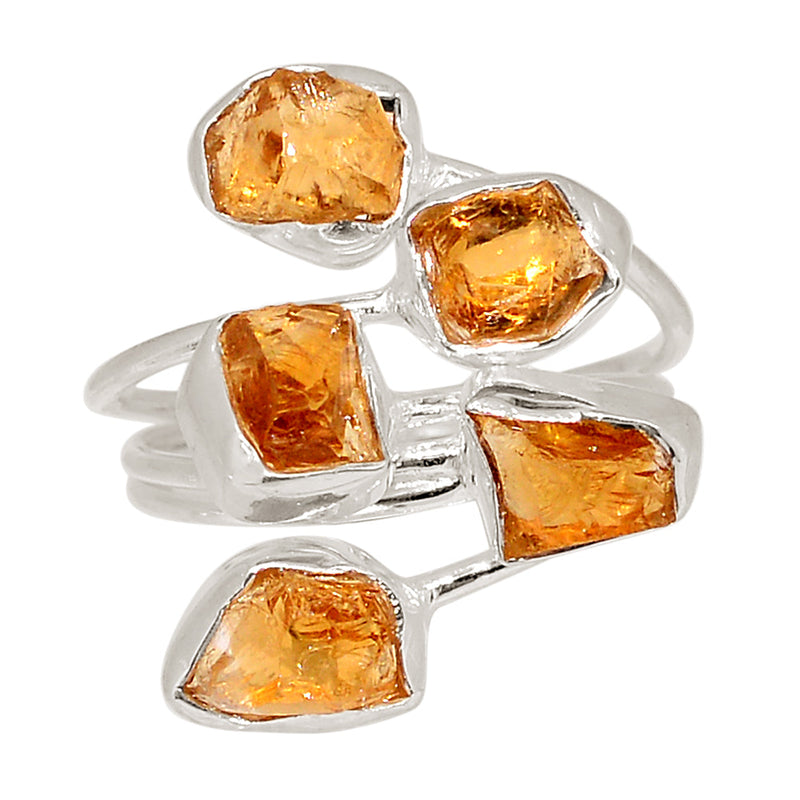 Designer - Citrine Rough Ring - DSNR125
