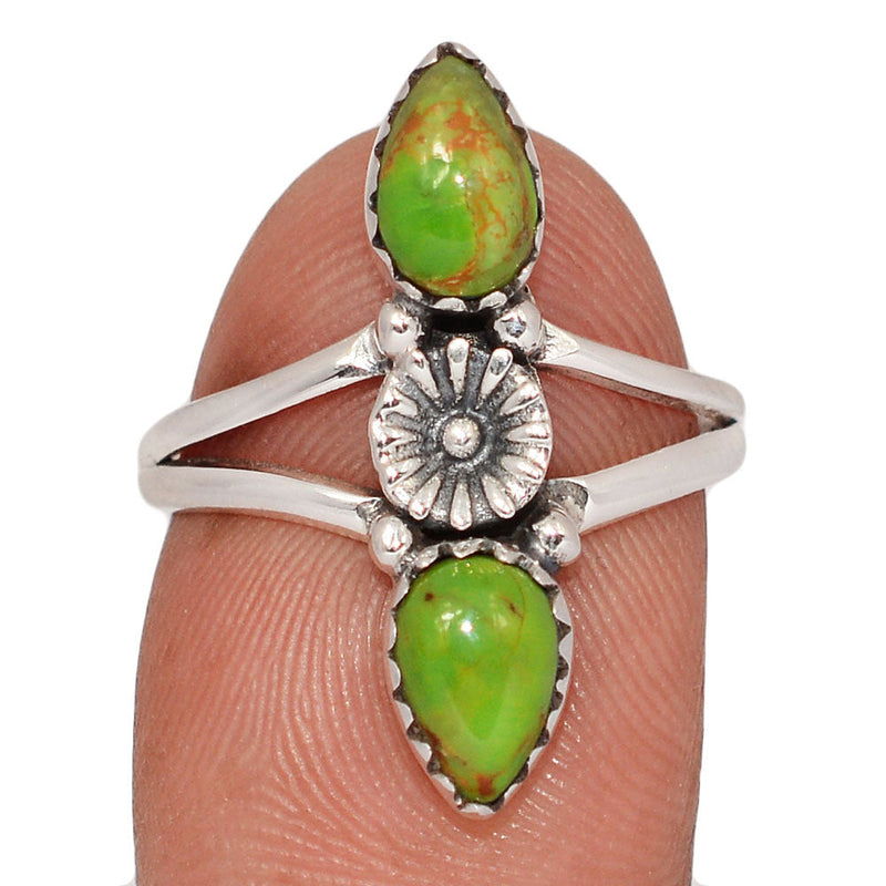 Southwest - Green Mohave Turquoise Rings - DSNR157