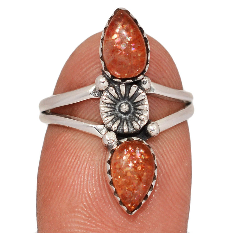 Southwest - Rainbow Sunstone Rings - DSNR164