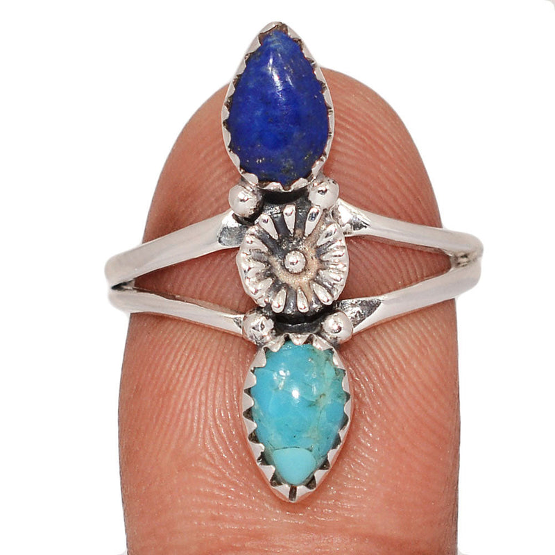 Southwest - Lapis Lazuli & Blue Mohave Turquoise Rings - DSNR170